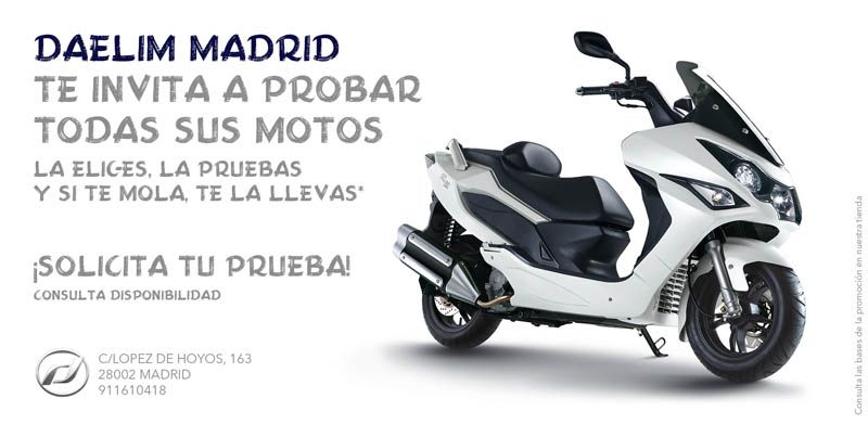 Daelim Madrid te invita a probar sus motos