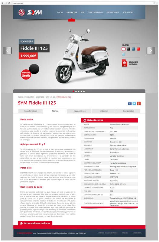 SYM estrena nueva página web